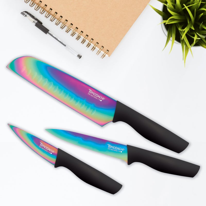 Hampton Forge HMC01A656D Rainbow Titanium â€“ 12 Piece Cutlery Set â€“ Multi - Image 3